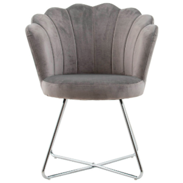 Silla Sillon Ocasional Dallas Terciopelo Pata Cromada - Imagen 5