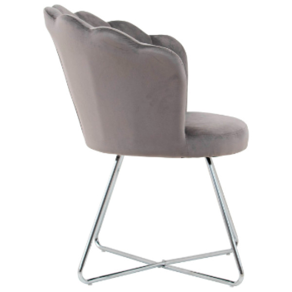 Silla Sillon Ocasional Dallas Terciopelo Pata Cromada - Imagen 7