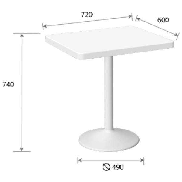 Mesa Oulu  OHM-7167 DT Mesa para Interior y Exterior con Proteccion UV - Imagen 5