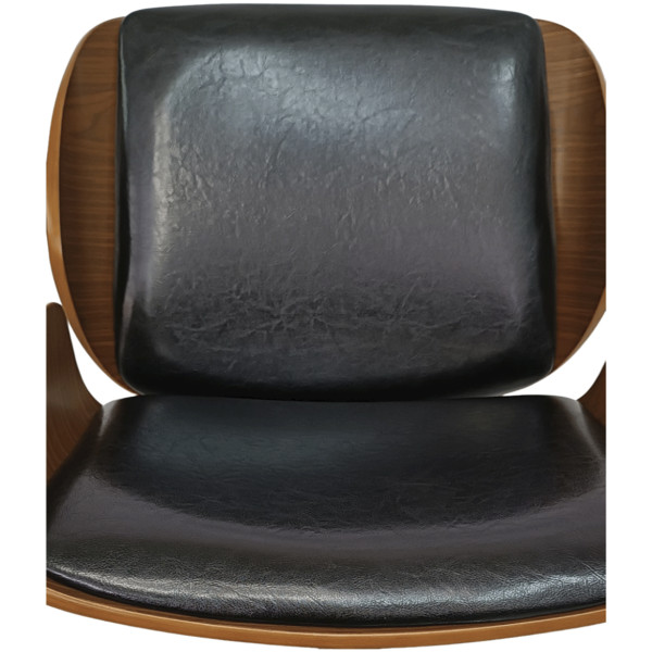 Banco Arw Madera Piel Texturizada Base Negra - Imagen 5