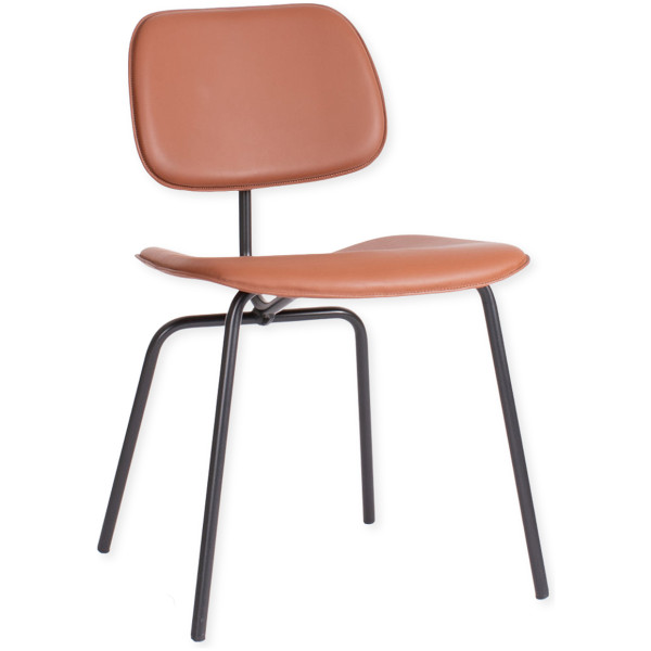Silla SILHOUETTE OHV-142 Estilo Eames LCM tapizada en Piel Soft Revolving