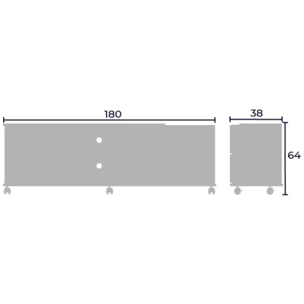 Mesa Para Tv Springs 1.80 - Imagen 6