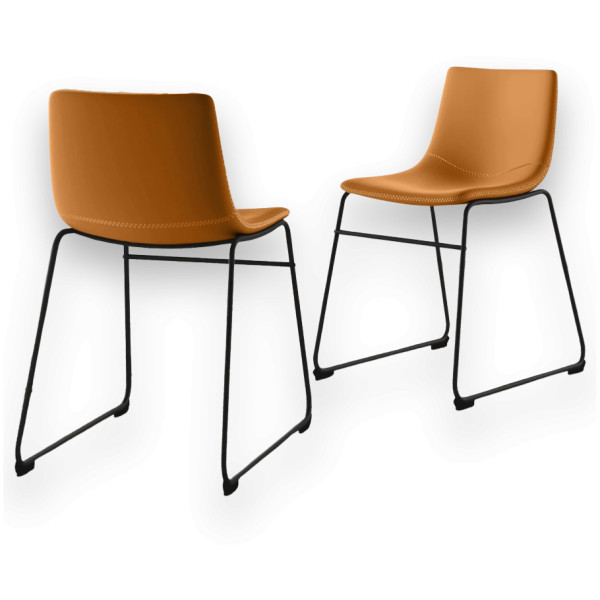 Silla Stz Piel Cafe Camel