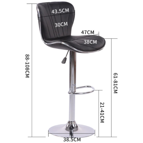 Bancos Comedor Hiroza Negro H1370 - Imagen 6