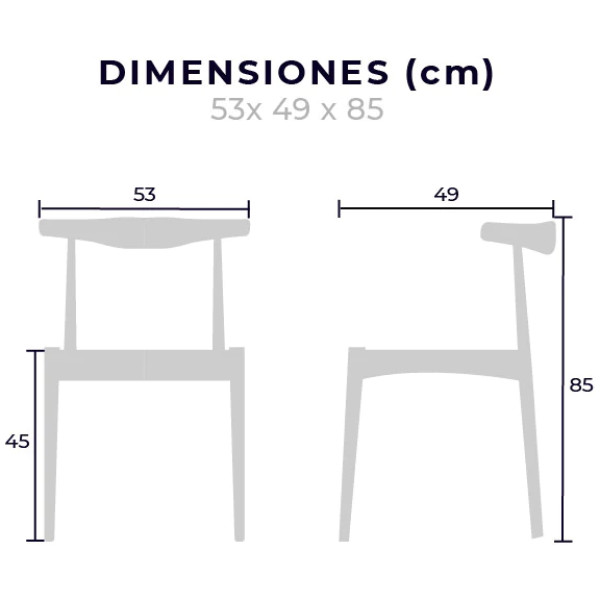 Silla Wegner Sin brazo Natural Tejida - Imagen 7