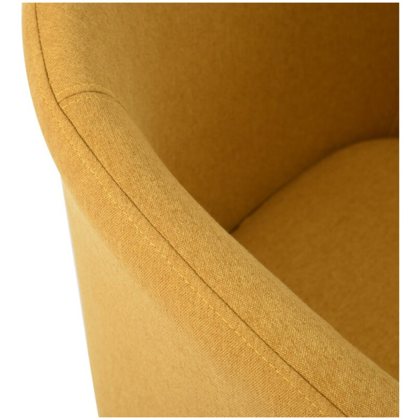 Silla Sillon Ocasional Auckland Amarillo Pata Impresión Madera - Imagen 8