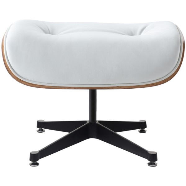 Sillón Eames Lounge Rep Piel 100% Blanco - Imagen 4