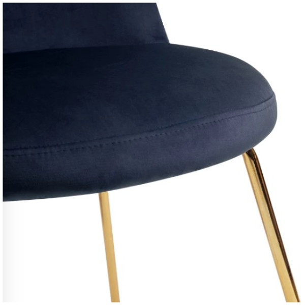 Silla Zanka Dark Azul Pata Dorada - Imagen 3