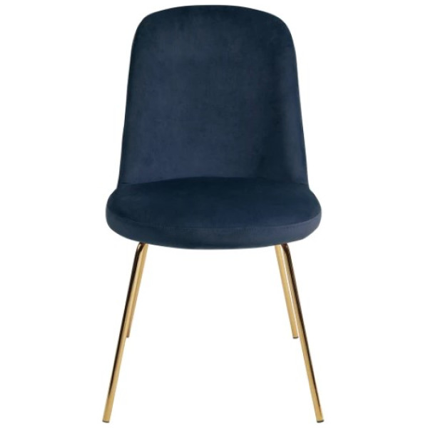 Silla Zanka Dark Azul Pata Dorada - Imagen 4