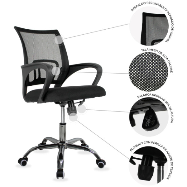 Silla Ejecutiva 107 Mesh Economica malla - Imagen 5