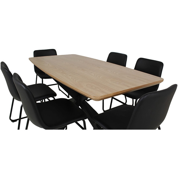 Mesa de Comedor Base metal X rectangular 160 Oxford moderna - Imagen 2