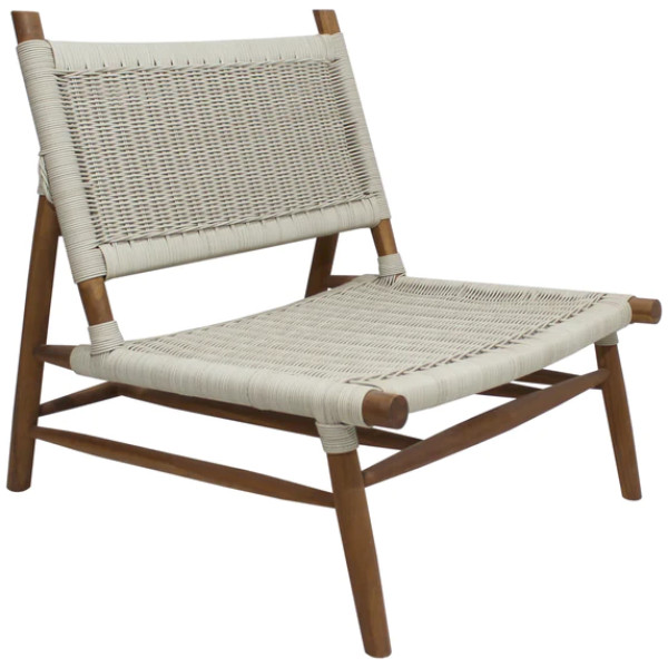 Sillón Ratan Chi-3 Rattan Sintetico Sillon Madera Teca
