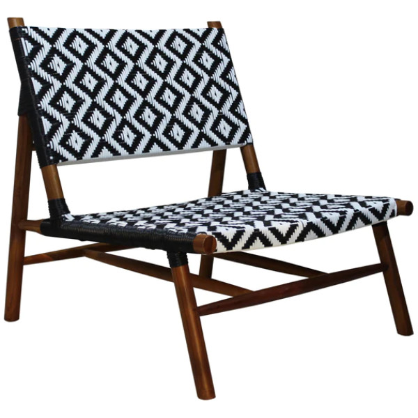 Sillón Ratan Chi-4 Rattan Sintetico Sillon Madera Teca