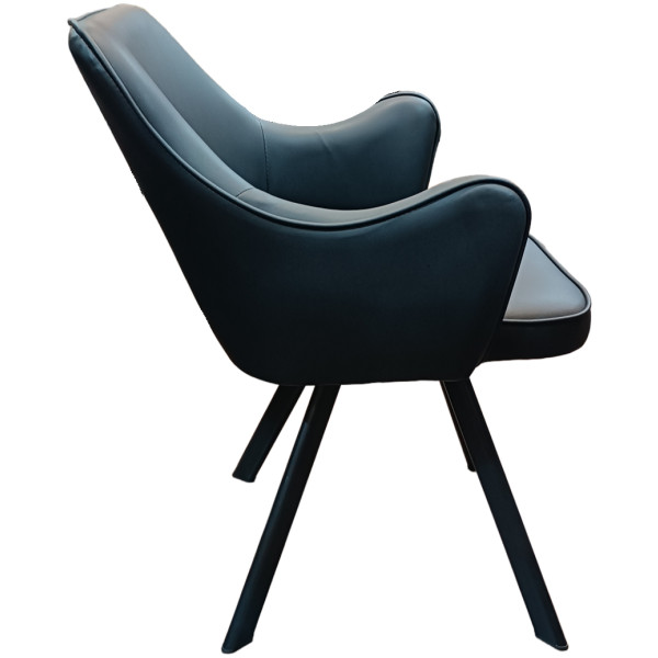 Silla sillón Ocasional London Moderno Piel Pu Base Piramide - Imagen 6