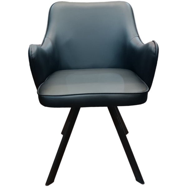Silla sillón Ocasional London Moderno Piel Pu Base Piramide - Imagen 5