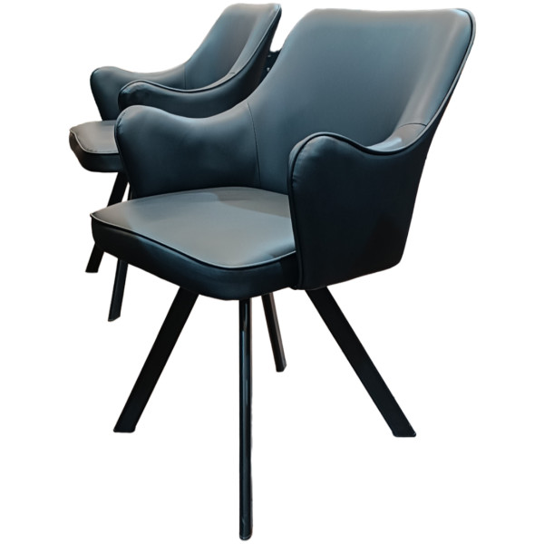 Silla sillón Ocasional London Moderno Piel Pu Base Piramide
