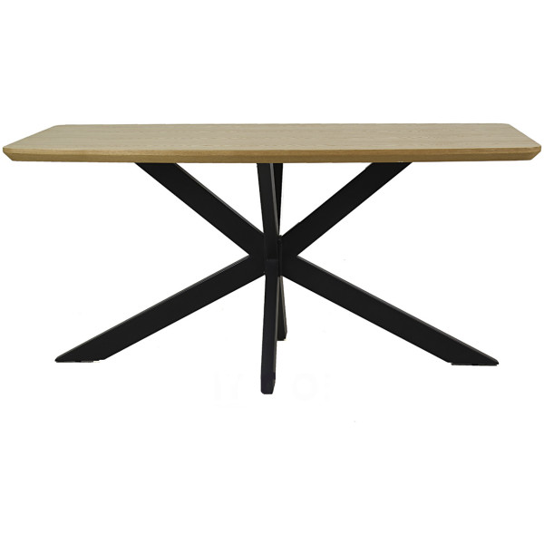 Mesa de Comedor Base metal X rectangular 160 Oxford moderna