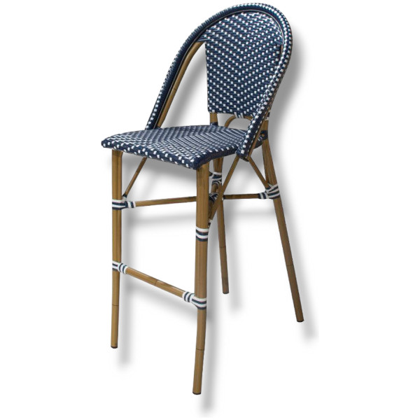 Banco Rattan French Lake Nogal Ratan Sintentico Estilo Frances Metal Exterior