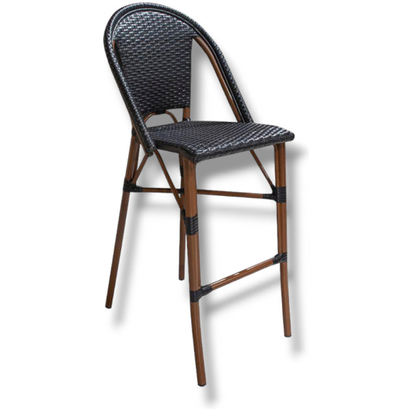Banco Rattan French Lake Nogal Ratan Sintentico Estilo Frances Metal Exterior - Imagen 6