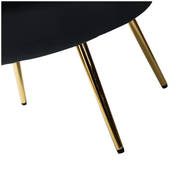 Silla Sillon Ocasional Houston Terciopelo Pata Dorada Velvet - Imagen 5