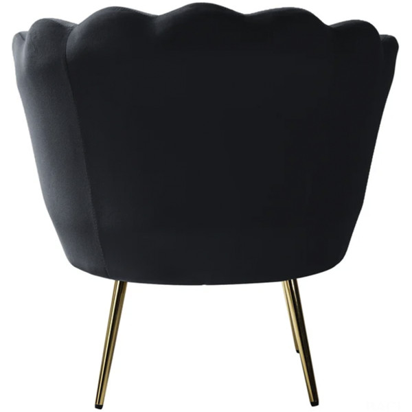 Silla Sillon Ocasional Houston Terciopelo Pata Dorada Velvet - Imagen 2