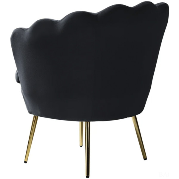 Silla Sillon Ocasional Houston Terciopelo Pata Dorada Velvet - Imagen 4
