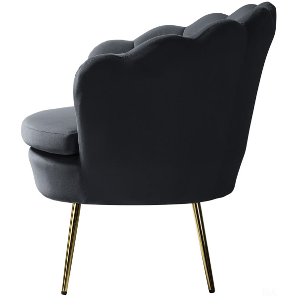 Silla Sillon Ocasional Houston Terciopelo Pata Dorada Velvet - Imagen 3