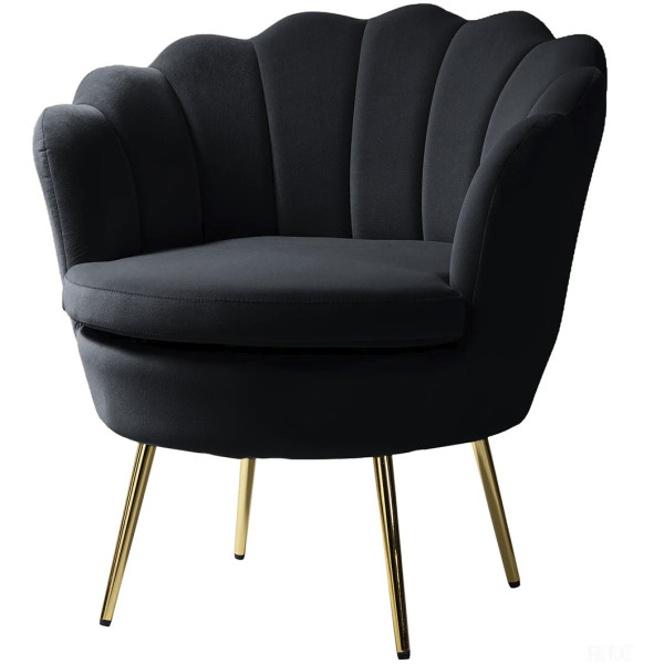 Silla Sillon Ocasional Houston Terciopelo Pata Dorada Velvet