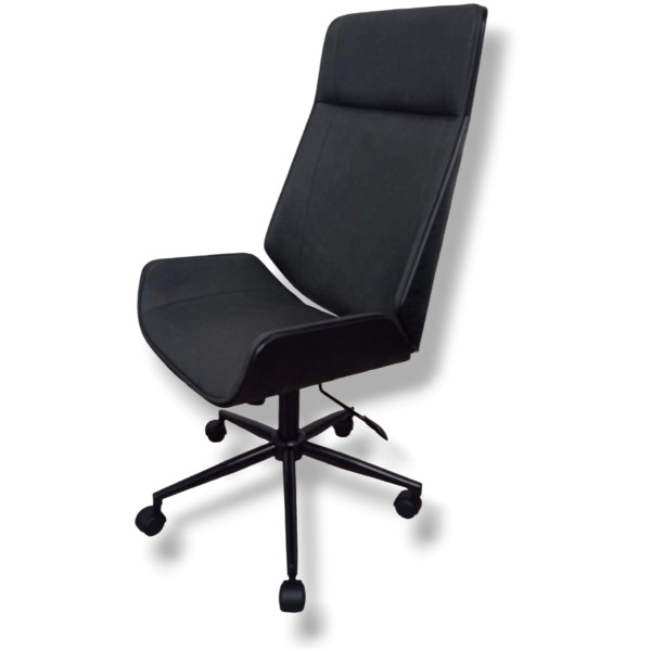 Silla Ejecutiva Tokio Chapa Nogal Negro & Piel PU - Imagen 5