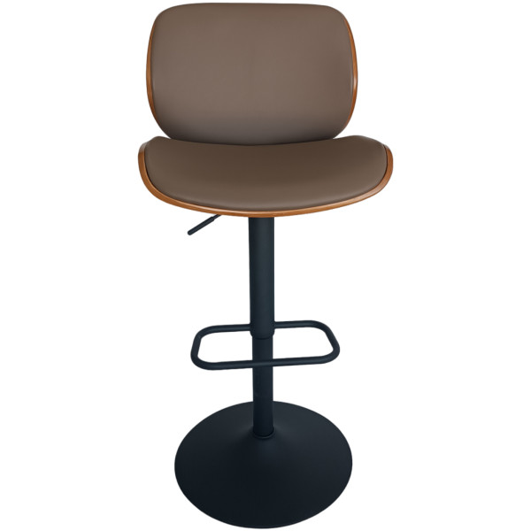 Banco Eva-b1 Madera Piel Cafe Base Negra - Imagen 10