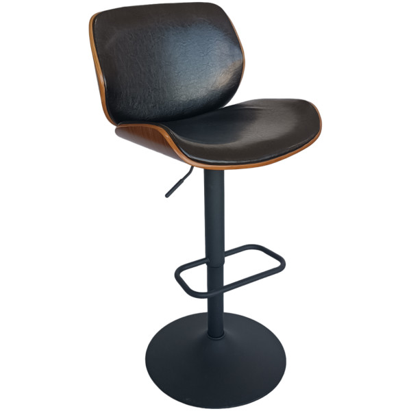 Banco Eva-B2 Madera Piel Texturizada Base Negra - Imagen 3