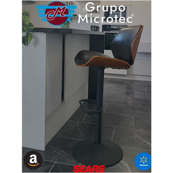 Banco Eva-B2 Madera Piel Texturizada Base Negra - Imagen 11