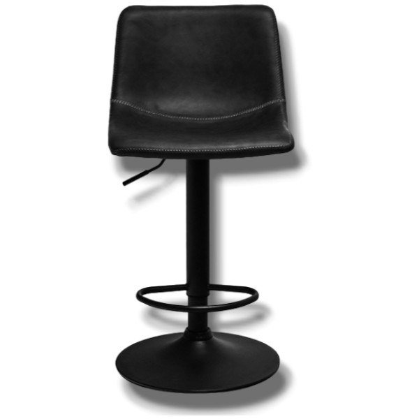 Banco STZ Ajustable Estructura Negra Piel Pu Negra - Imagen 3