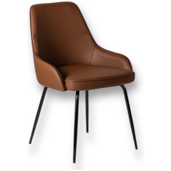 Silla Hamburgo Piel Pu Cafe pata metal