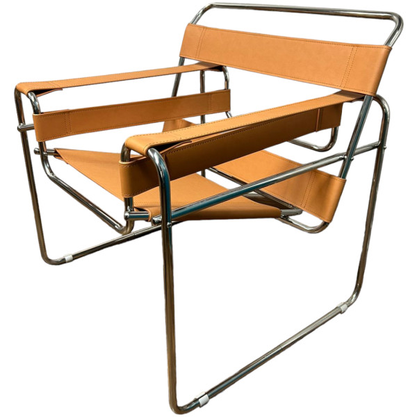 Silla Wassily Piel Pu Cafe Camel
