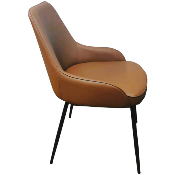 Silla Hamburgo Piel Pu Cafe pata metal - Imagen 5