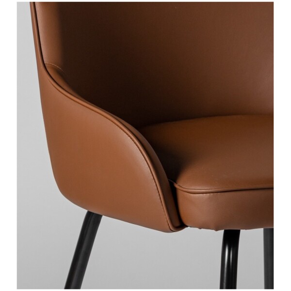 Silla Hamburgo Piel Pu Cafe pata metal - Imagen 7