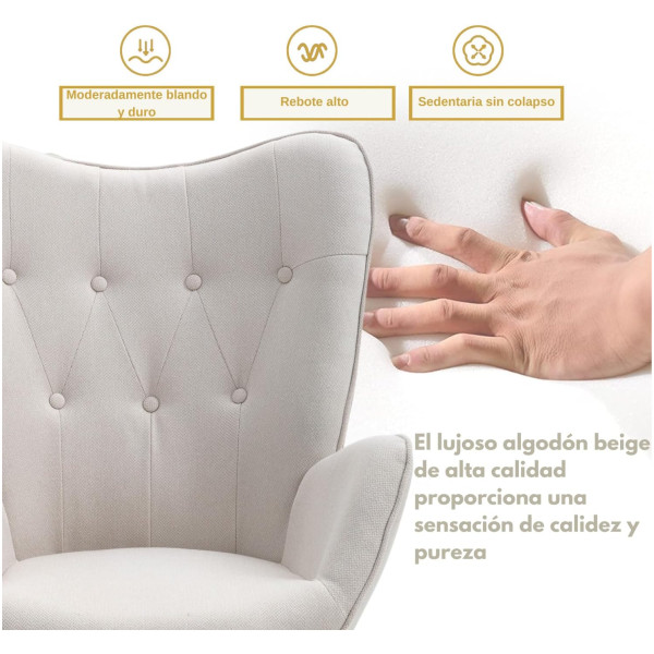 Silla Funkel Sillon Ocasional Pata Estrella Diseño Nodrico velvet terciopelo - Imagen 7