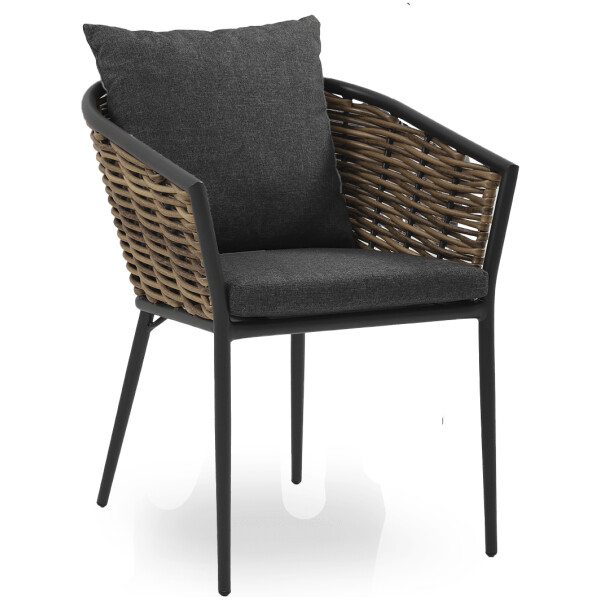 Silla Exterior Tulum Rattan Sintetico Todo Clima Aluminio - Imagen 2