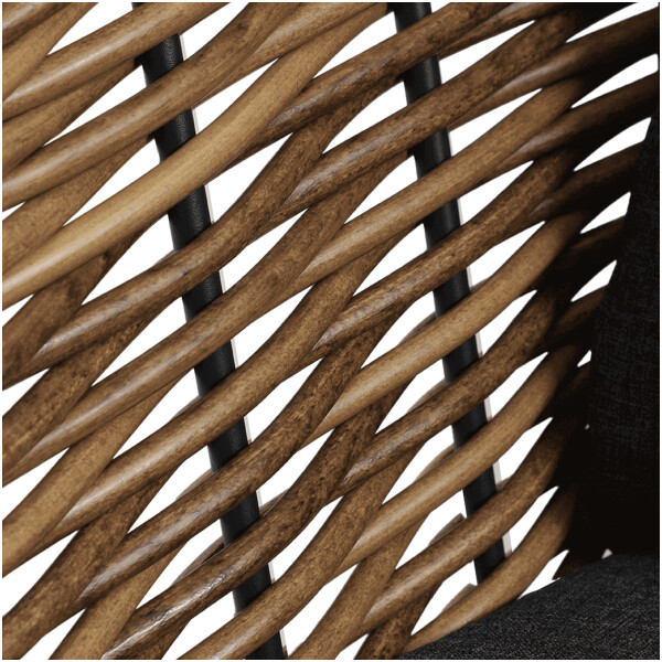 Banco Exterior Tulum Rattan Sintetico todo clima Aluminio - Imagen 6