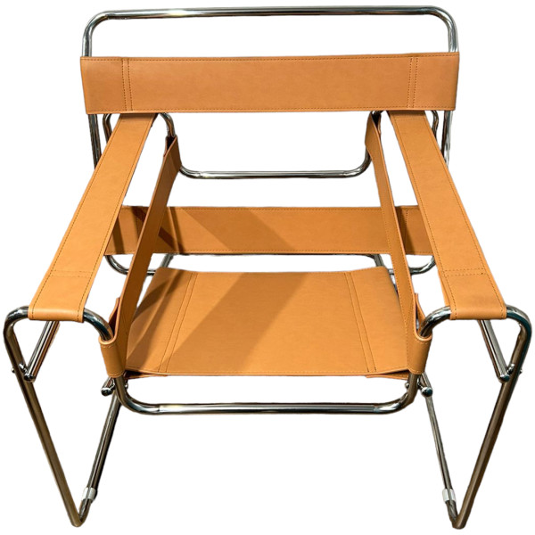 Silla Wassily Piel Pu Cafe Camel - Imagen 2