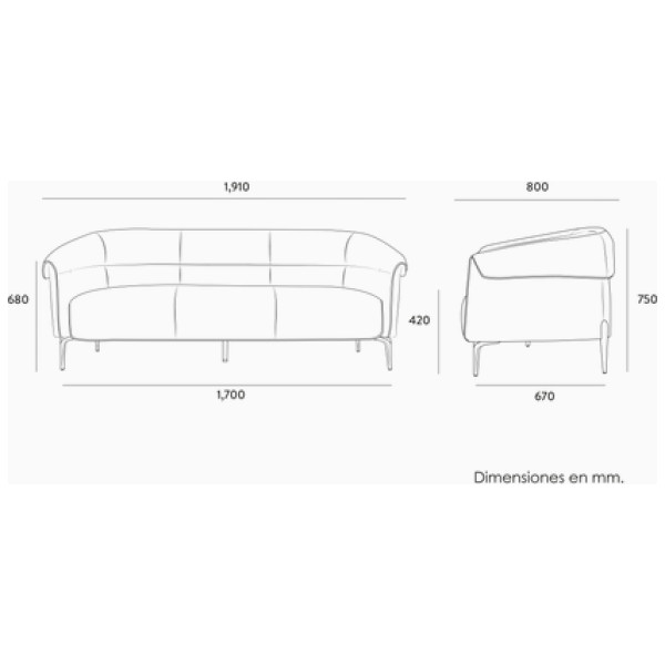 Sillon Amelia 3P - Imagen 4