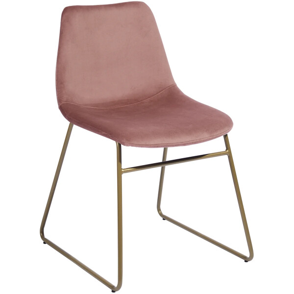 Silla Stz Rosa Pata Dorada Set de 2 - Imagen 4