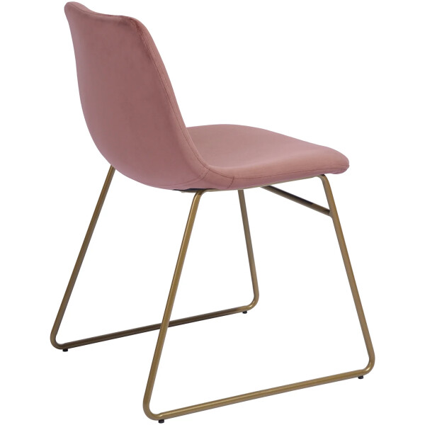 Silla Stz Rosa Pata Dorada Set de 2 - Imagen 3