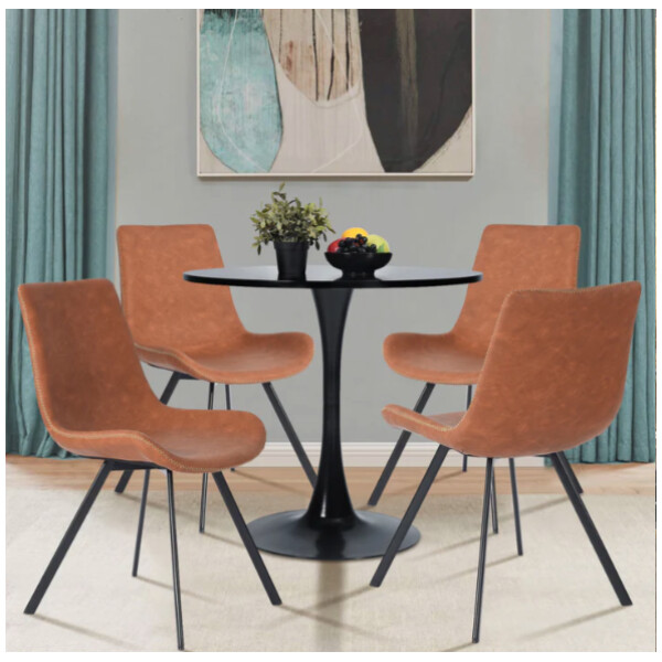 Mesa Tulip Negra MDF 80cm - Imagen 4