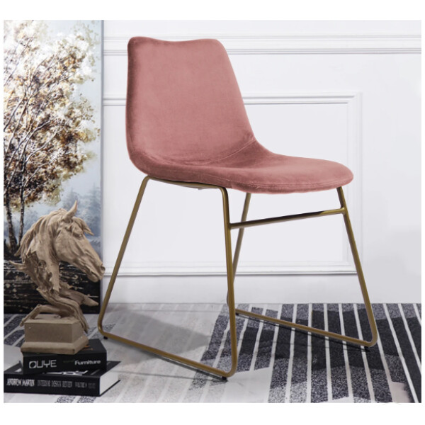 Silla Stz Rosa Pata Dorada Set de 2 - Imagen 6