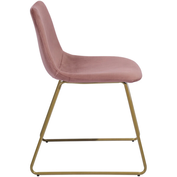 Silla Stz Rosa Pata Dorada Set de 2 - Imagen 2