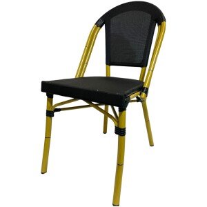 Silla Rattan French Eco Mesh para cafeterías y restaurantes con estilo vintage.