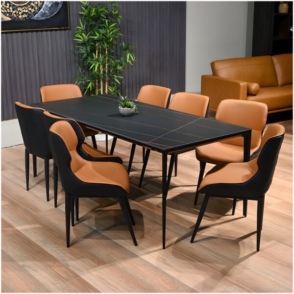 Mesa Rectangular Porcelanato Y Metal Austin 180 Negro - Imagen 10
