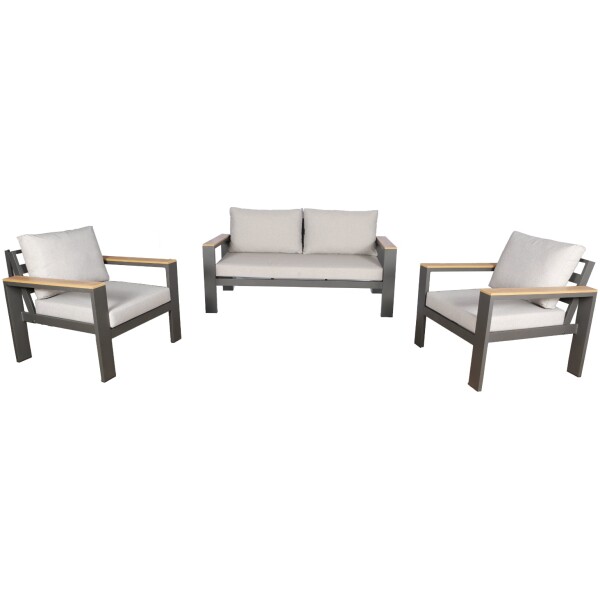 Sala de Exterior Santorini recubrimiento UV y salinizacion sillones Estructura Gris